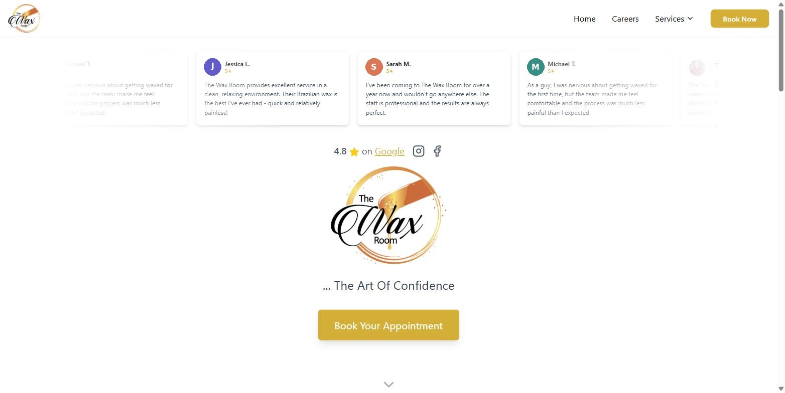 The Wax Room website screenshot